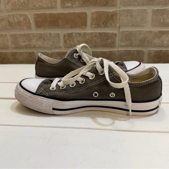 Converse All Star Chuck Taylor Low Charcoal Canvas Sneaker Mens 5 Women’s 7 - Picture 5 of 10